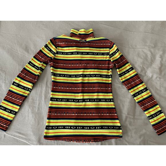 Lauren Ralph Lauren Bright Stripe 1/4 zip pullover fleece SZ Small - Picture 3 of 8